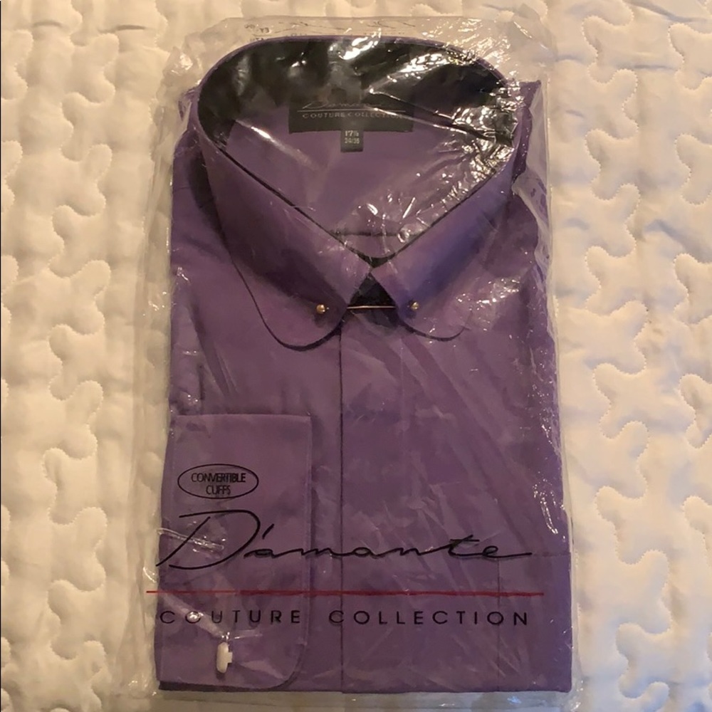 Purple longsleeve button down collar shirt w/ cuff